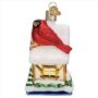 Cardinal Birdhouse Glass Ornament – Old World Christmas